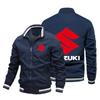 Jaqueta de Motocicleta Estampada Masculina Nova Europeia e Americana de Outono Transfronteiriça Cardigan de Passeio Masculino de Rua Casaco com Zíper