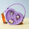 Monedero de silicona con forma de cueva cuadrada para niños, bolso cruzado para caminar, divertido y bonito bolso de silicona para cambio.