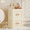 Caja de almacenamiento de cosméticos de escritorio multicapa de gran capacidad, caja organizadora para labiales y productos para el cuidado de la piel, mueble de almacenamiento para dormitorio o casa de alquiler
