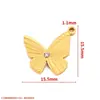 Acero Inoxidable Pulido Calabaza Incrustada de Diamantes Colgante Propicio Accesorios para Joyería DIY Collar Pulsera Mariposa Amor Colgante Pequeño