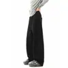 Pantalones de chándal para hombre con dobladillo curvo estilo Old Money, Pantalones deportivos Hip Hop de alta calle americana, Pantalones rectos holgados de pierna ancha para primavera y otoño