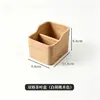 Caja de hilo dental de madera de nogal blanco, organizador de palillos para sala de estar, caja práctica multiusos para bastoncillos de algodón y bastoncillos de algodón para maquillaje, caja de joyería