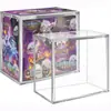 Caja magnética de acrílico para tarjetas, ampliada y engrosada, a prueba de polvo y humedad, caja de exhibición para paquetes de Pokémon, personalización de logo