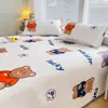 Conjunto de Tres Piezas de Seda Helada con Dibujos para Verano, Sábanas Refrigerantes Individuales/Dobles para el Hogar, Lavable a Máquina, Colchoneta Refrigerante para Dormitorio de Estudiantes con Aire Acondicionado