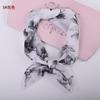 Novo Estilo Primavera e Verão 65*65 Lenço Quadrado Floral de Chiffon Pequeno Lenço de Seda Impressão Profissional Super Macio e Respirável