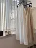 Estilo Minimalista Old Money, Relájate durante el Verano, Pantalones Frescos de Pierna Ancha de Nueve Puntos de Tencel y Lino, Pantalones Casuales de Pierna Recta