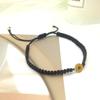 Pulseira Criativa de Girassol com Gotejamento de Óleo Mais Vendida Transfronteiriça Pulseira de Amizade Margarida Pulseira de Girassol Tecida à Mão Atacado