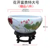 Tanque de Agua para Flores para Cultivar Nenúfares, Tanque de Peces Hidropónico para Acuicultura, Macetas de Cerámica, Barril Profundo de Loto Antiguo de Gran Diámetro Tanque Feng Shui