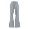Pantalones Casuales de Tiro Bajo con Cordón Estilo Callejero Americano para Mujer, Corte Ajustado, Levanta Glúteos, Adelgazantes, de Atar, Pantalones Largos Casuales