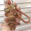 Chaveiro Urso Boneca de Desenho Animado Chaveiro Popular na Internet Ins Nórdico Gravata Borboleta Casal Urso Violento Pingente de Bolsa