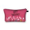 Feliz cumpleaños Oso Bolsa de Almacenamiento Portátil para Cuidado de la Piel para Viaje Neceser de Mano Bolsa Cosmética de Gran Capacidad