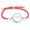 Cuerda Roja Moda Sencilla Difusor de Aceites Esenciales Aromaterapia Caja Pequeña Pulsera Redonda Accesorios de Joyería Caja de Fragancia Decoraciones