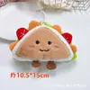 Muñeco Colgante Creativo Nuevo de Peluche con Forma de Sándwich para Mochilas de Niñas, Decoración de Llavero, Adorno Colgante que Chirría