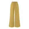 Pantalones rectos de cintura elástica con cordón de ajuste relajado para mujer, moda de otoño nueva, versátiles, holgados, adelgazantes, casuales, de pierna ancha, largos