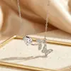 Colar da moda e popular com zircônia incrustada, com toque de alta qualidade, estilo nicho de luxo leve para mulheres, corrente de clavícula versátil e elegante, simples e que não desbota