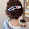 2025 Pasador de Pelo con Lazo de Cuadros para Mujer Pinza de Pato de Gama Alta Versátil Pinza de Pelo de una Pieza para Chica Dulce Accesorios para el Cabello Tocado