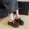 Zapatos de Algodón Birkenstock de Suela Gruesa y Felpa, Mocasines Cerrados para Mujer, Ropa de Exterior, Nuevo Estilo Invierno 2026, Mocasines de Aspecto Alto, Botas de Nieve