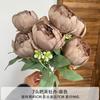 Simulação 7 cabeça peônia simulação buquê flores de casamento flores de seda artificiais enfeites acabados sala de estar flores decorativas flores falsas