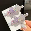Pinza para el Cabello de Organza Morada Súper de Hada con Moño de Pedrería Brillante, Pasador de Moda para Niñas, Perfecto para Fijar el Flequillo
