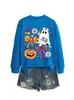 Sudadera linda y divertida de Halloween para mujer con diseño de fantasma, moño, flor, calabaza, murciélago para Amazon, Wish y tiendas independientes