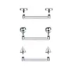 Joyería para Piercing en Forma de U de Aleación de Titanio Astm-F136 Tachuelas Embebidas de Ángulo Recto Doble Extremo Grosor de 1.6 mm Rosca M1.2 10/12/1