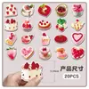 20 Piezas de Imanes Suaves Magnéticos para Refrigerador con Temática de Fresa, Pastel de Fruta Realista Delicioso Estilo Coreano DIY Pegatinas Magnéticas de Alta Venta, Impermeables