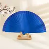 Abanico de Madera Maciza Liso Español Estilo Minimalista Abanico Plegable Accesorios Europeo y Americano Clásico Color Sólido Mate Abanico Plegable Venta al por Mayor
