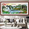 Sala de estar pintura decorativa paisagem pintura de paisagem adesivo de parede autoadesivo mural sofá fundo pintura de parede feng shui pintura água corrente fazendo dinheiro pintura