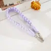 Nuevo llavero con cadena de cuero estilo Chanel con perlas para teléfono, portátil, resistente a caídas, de aluminio, para mujer