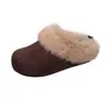 Zapatos Peludos de Suela Gruesa Cálidos de Terciopelo para Mujer 2026 Nuevo Estilo de Invierno con Aumento Interno de Altura, Pantuflas Peludas de Corte Profundo para Cubrir la Cabeza Cálidas