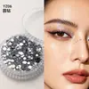 Accesorios de chapa para la cara maquillaje de ojos para novias maquillaje de escenario infantil parche decorativo facial de mariposa de perla y diamante brillante para conciertos