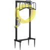 Suporte de mangueira de jardim Suporte de mangueira de metal removível Suporte de mangueira vertical pesado Suporte de armazenamento de mangueira de jardim