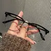 Gafas de Media Montura Graduadas para Mujer, Populares entre Celebridades de Internet, Se Pueden Personalizar con Lentes Graduados, Protección contra Radiación de Luz Azul y Monturas Sin Graduar g