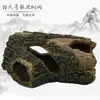 Casa escondite hecha a mano para reptiles, casa escondite para decoración de acuario, plataforma de sol para tortugas, cueva de árbol para lagartos y geckos, planta sumergible