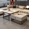 Mesa de centro de losa de roca, diseño moderno y minimalista para salas de estar, adecuada para apartamentos pequeños, nuevo modelo 2026, mesa de centro cuadrada de vidrio, tamaño para apartamentos pequeños