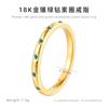Simples Panjia anel de gota de diamante 18k zircônia nicho anel feminino titânio aço não-desbotamento joias atacado