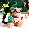 Llavero creativo de peluche de oso de Año Nuevo para coche, colgante para bolso de pareja del Año de la Serpiente, regalo pequeño, venta al por mayor