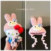 Gorro de dibujos animados de hamburguesa tejido a mano 13cm ropa de muñeco oso autocrítico 10cm muñeco de algodón accesorio de tocado lindo