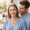 Knn-1078 Collar de Alta Gama con Forma de Corazón para Mujer, Joyería Transfronteriza con Diseño Único, Cadena para Clavícula de Corazón de Amor