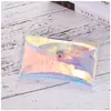 Proveedores de fabricantes tarjetero láser de PVC de moda creativo tarjetero pequeño fresco de botón a presión de colores tarjetero portátil