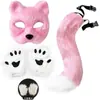 Cosplay Orelhas de Gato Cabelo Aro Rabo de Gato Acessórios Artesanais Bonito Gato Mãe Animal Orelha Acessórios para o Cabelo Cauda Animal terno
