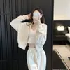 Algodão Imitado Primavera e Outono Estilo Coreano Solto Emagrecedor Fashionável Casual Roupa de Corrida Conjunto Esportivo Duas Peças para Mulheres