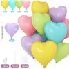 Globos Rosas con Forma de Corazón Transfronterizos Decoración para San Valentín, Compromiso, Cumpleaños, Baby Shower Arreglo 10 Piezas de Globos de Corazón