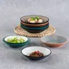 Prato Redondo Coreano, Prato de Lanche de Porcelana Imitada, Prato Sabor Melamina, Prato de Condimentos para Restaurante de Hot Pot de Plástico, Prato para Molho, Tigela de Acompanhamento Comercial
