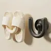 Suporte de Sapatos com Ventosa Sem Furos, Prateleira de Armazenamento de Parede para Banheiro, Suporte para Secar Chinelos, Organizador com Drenagem de Água, Ferramenta de Secagem
