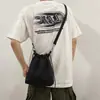 Bolso bandolera estilo japonés ins deportivo casual bolsa tipo cubo con cordón simple versátil bolso de hombro mochila pequeña de nailon para mujer