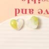 Escape Princess viñeta de verano dos colores oro melocotón corazón diy accesorios de resina aretes pasador colgante material al por mayor