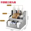 Soporte para Vasos de Papel de Acero Inoxidable Soporte para Vasos Tienda de Té de Leche Cafetería Estante de Almacenamiento Multifuncional de Plástico para Vasos y Servilletas