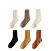 Calcetines Blancos JK para Mujer, Calcetines de Media Pantorrilla para Primavera y Otoño, Calcetines Largos de Punto Trenzado de Color Sólido Lolita, Calcetines Lolita para Estudiante, Zhuji