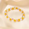 Pulseira Fashion Coringa Pedra da Lua Redonda Alto Padrão Melhor Amiga da Menina Ágata Calcedônia Pulseira de Contas Joias Atacado